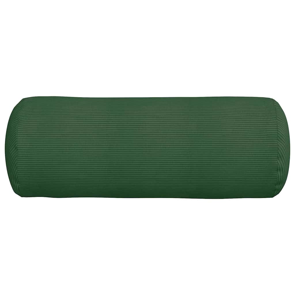 vidaXL Poduszki Wałkowe 2 pcs Ciemna zieleń Ø 25 x 70 cm