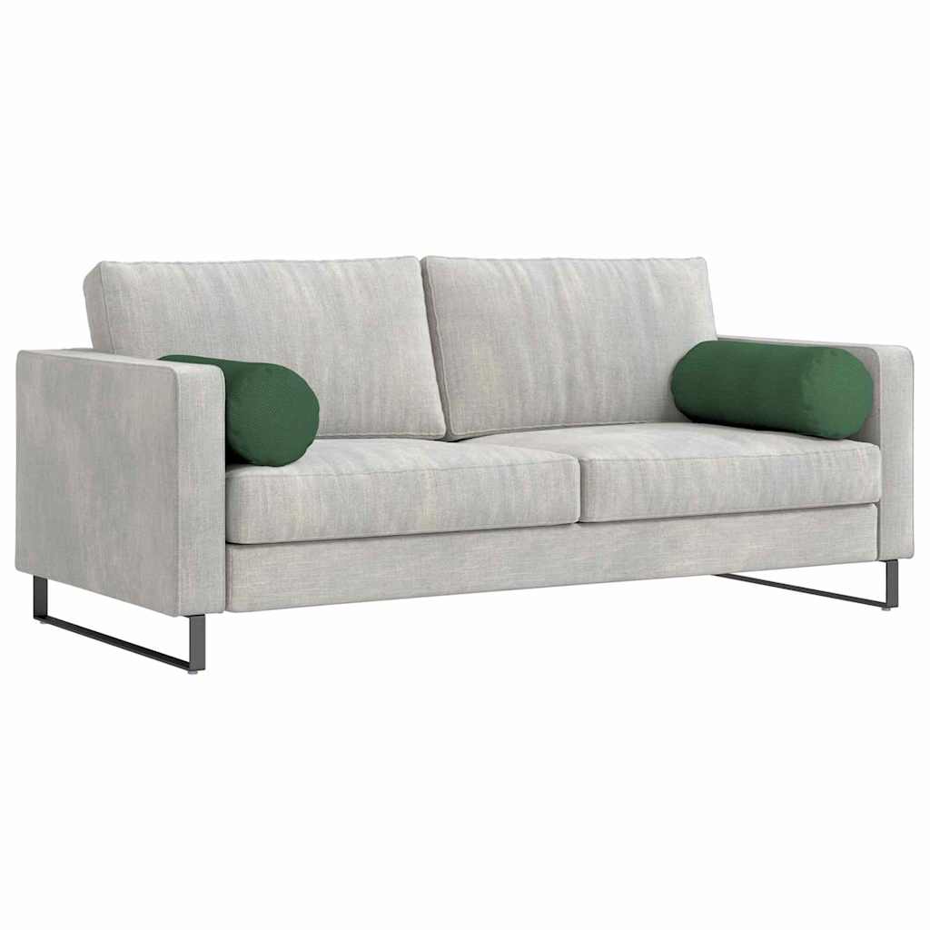 vidaXL Poduszki Wałkowe 2 pcs Ciemna zieleń Ø 25 x 70 cm