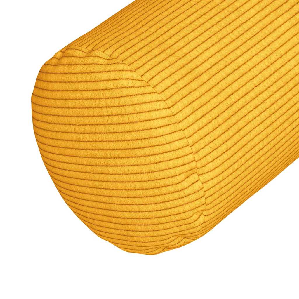 vidaXL Poduszki Wałkowe 2 pcs Jasnożółty Ø 25 x 70 cm