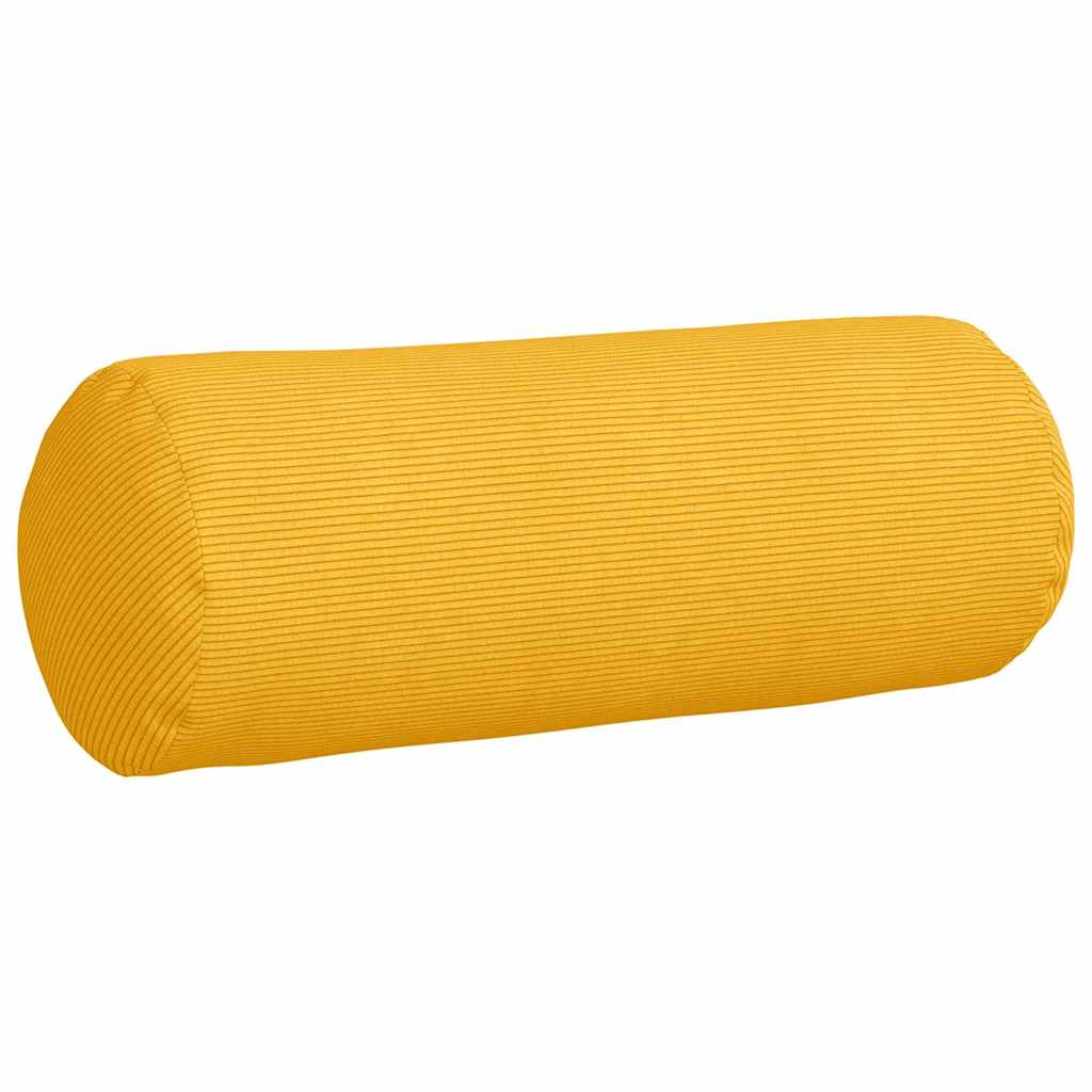 vidaXL Poduszki Wałkowe 2 pcs Jasnożółty Ø 25 x 70 cm