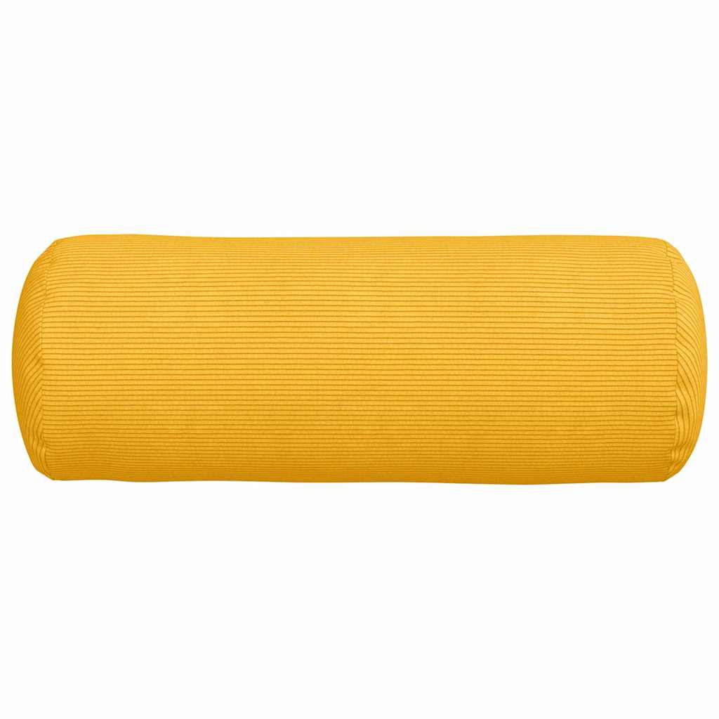 vidaXL Poduszki Wałkowe 2 pcs Jasnożółty Ø 25 x 70 cm