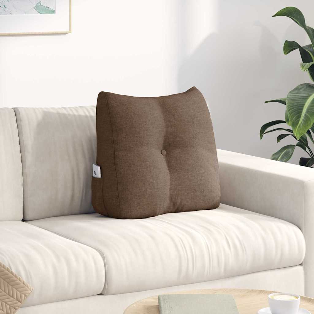 vidaXL Poduszka na plecy Brązowy 45 x 24 x 50 cm tkanina