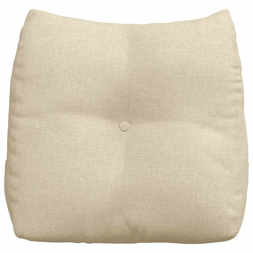 vidaXL Poduszka na plecy Kremowy 45 x 24 x 50 cm tkanina