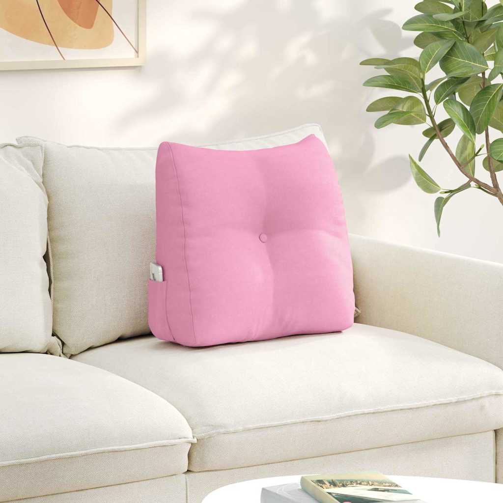 vidaXL Poduszka na plecy Różowy 45 x 24 x 50 cm tkanina