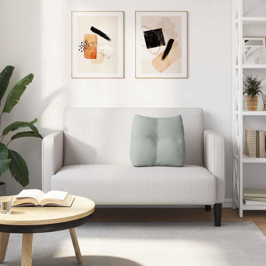 vidaXL Poduszka na plecy Jasnoszary 45 x 24 x 50 cm Aksamit