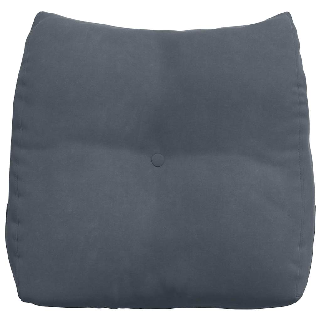 vidaXL Poduszka na plecy Ciemnoszary 45 x 24 x 50 cm Aksamit