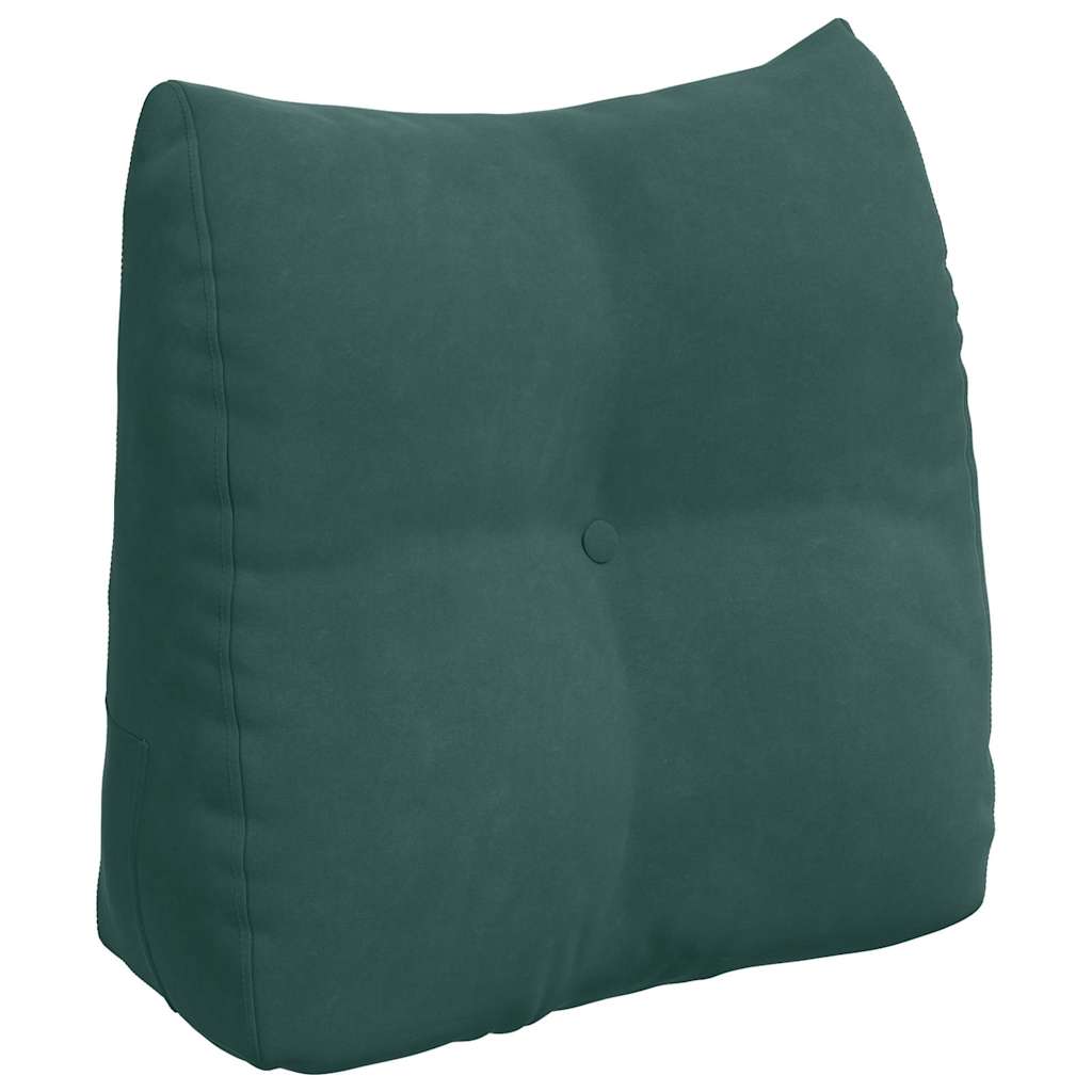 vidaXL Poduszka na plecy Ciemna zieleń 45 x 24 x 50 cm Aksamit
