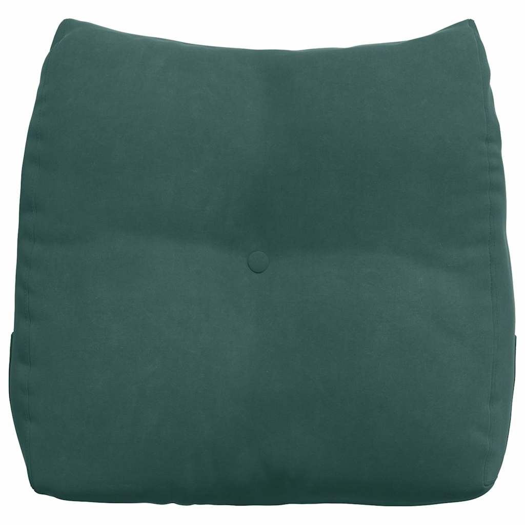 vidaXL Poduszka na plecy Ciemna zieleń 45 x 24 x 50 cm Aksamit