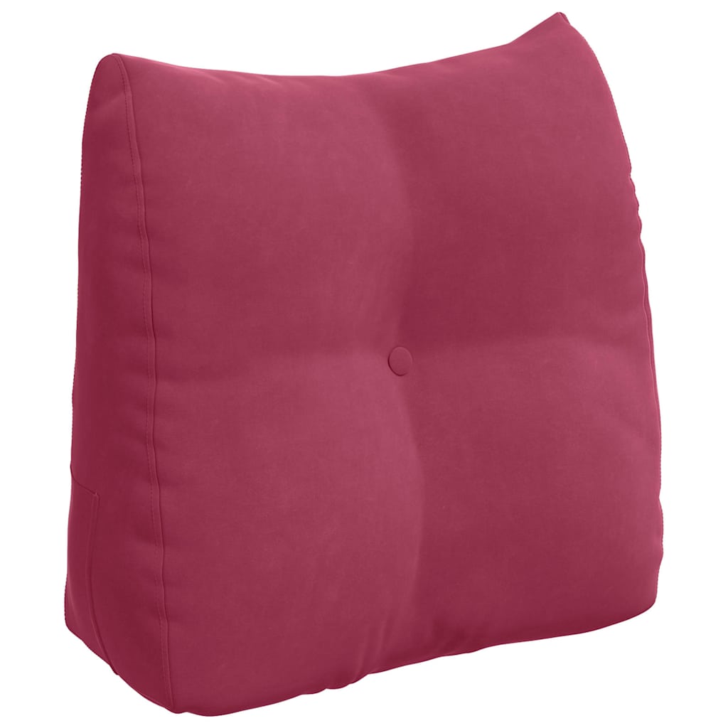 vidaXL Poduszka na plecy Czerwone wino 45 x 24 x 50 cm Aksamit