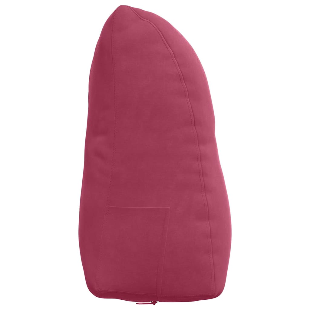 vidaXL Poduszka na plecy Czerwone wino 45 x 24 x 50 cm Aksamit