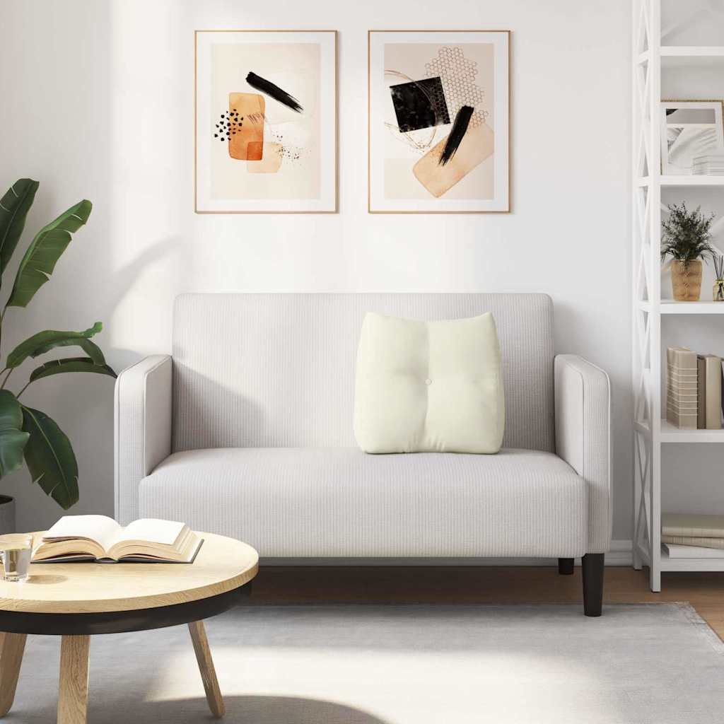 vidaXL Poduszka na plecy Kremowy 45 x 24 x 50 cm Aksamit