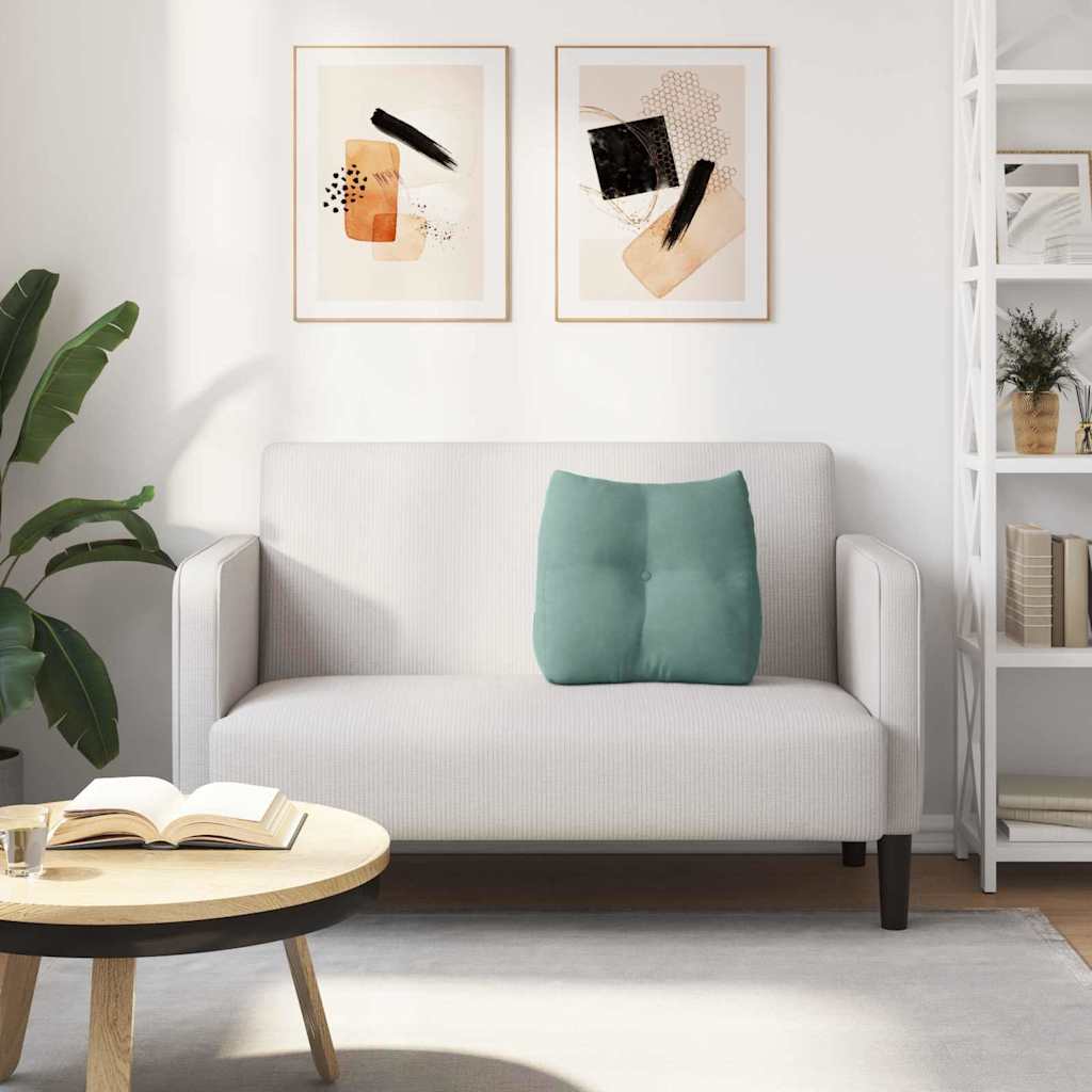 vidaXL Poduszka na plecy Zielony morski 45 x 24 x 50 cm Aksamit