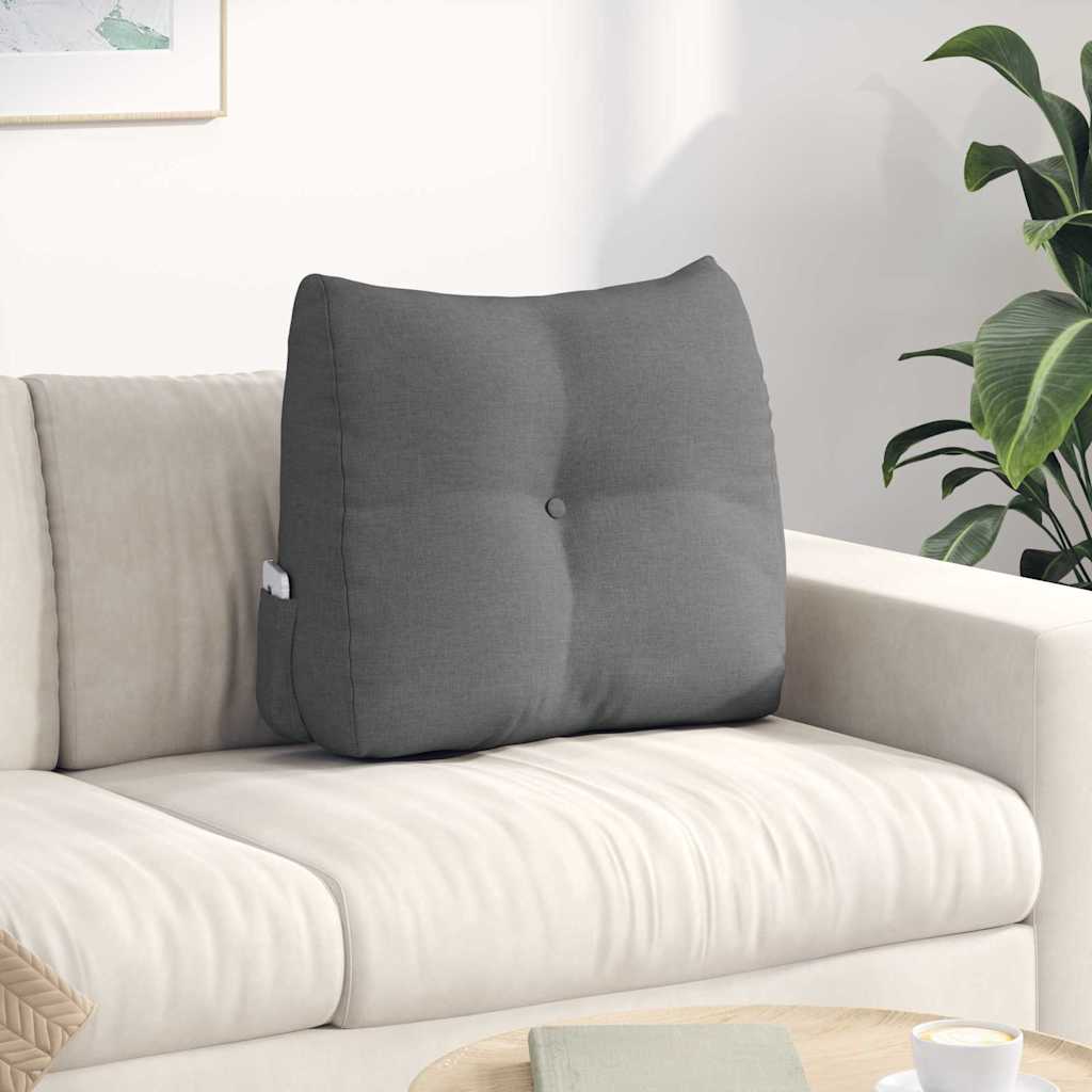 vidaXL Poduszka na plecy Ciemnoszary 60 x 24 x 50 cm tkanina