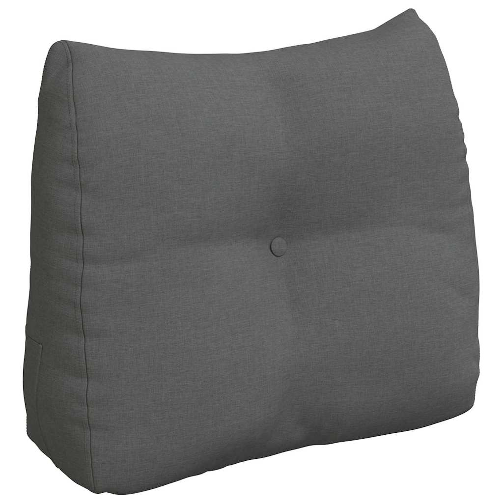 vidaXL Poduszka na plecy Ciemnoszary 60 x 24 x 50 cm tkanina