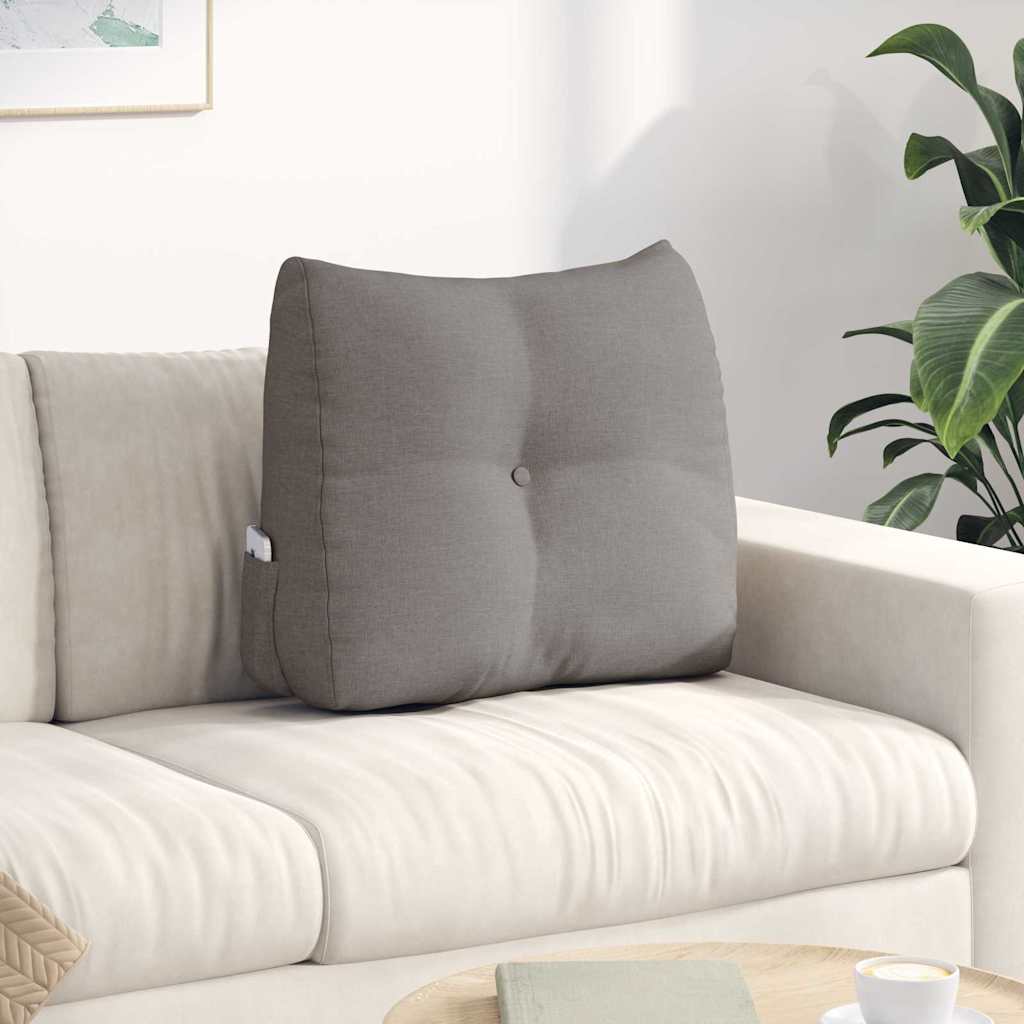 vidaXL Poduszka na plecy Ciemnoszary 60 x 24 x 50 cm tkanina