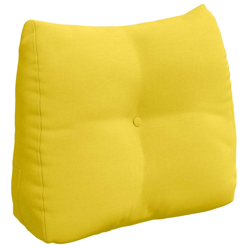 vidaXL Poduszka na plecy Jasnożółty 60 x 24 x 50 cm tkanina