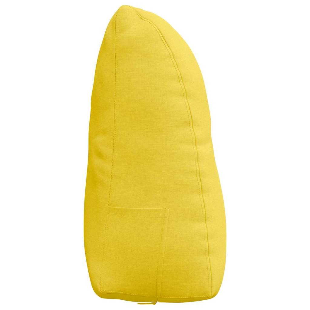 vidaXL Poduszka na plecy Jasnożółty 60 x 24 x 50 cm tkanina