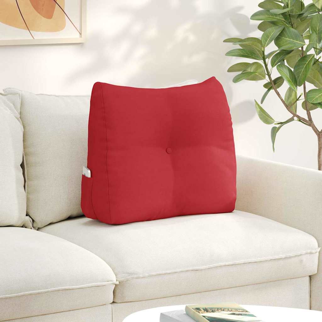 vidaXL Poduszka na plecy Czerwony 60 x 24 x 50 cm tkanina