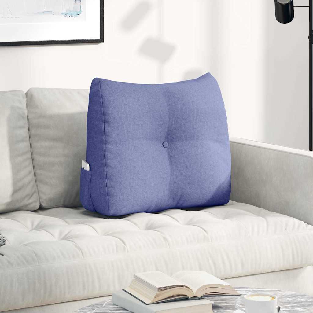 vidaXL Poduszka na plecy Niebieski dżins 60 x 24 x 50 cm tkanina