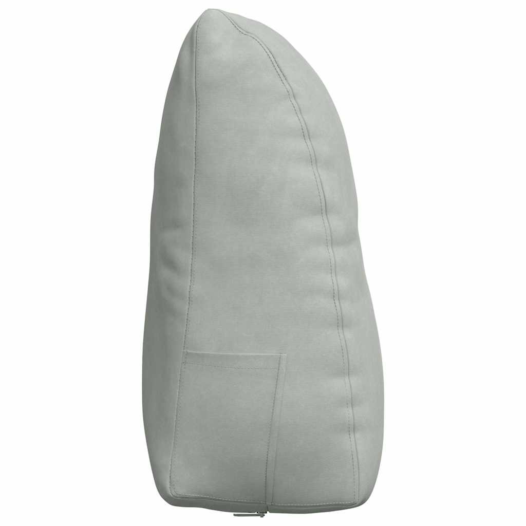vidaXL Poduszka na plecy Jasnoszary 60 x 24 x 50 cm Aksamit