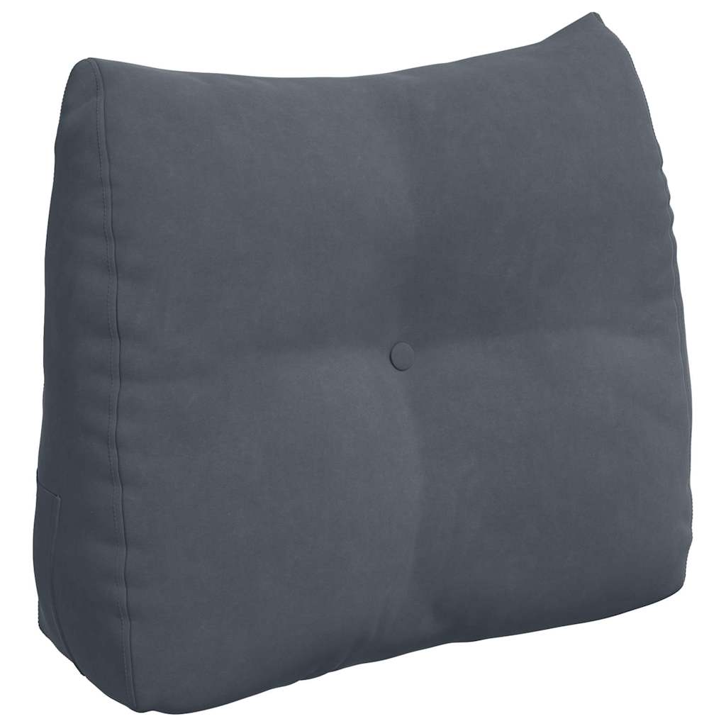 vidaXL Poduszka na plecy Ciemnoszary 60 x 24 x 50 cm Aksamit