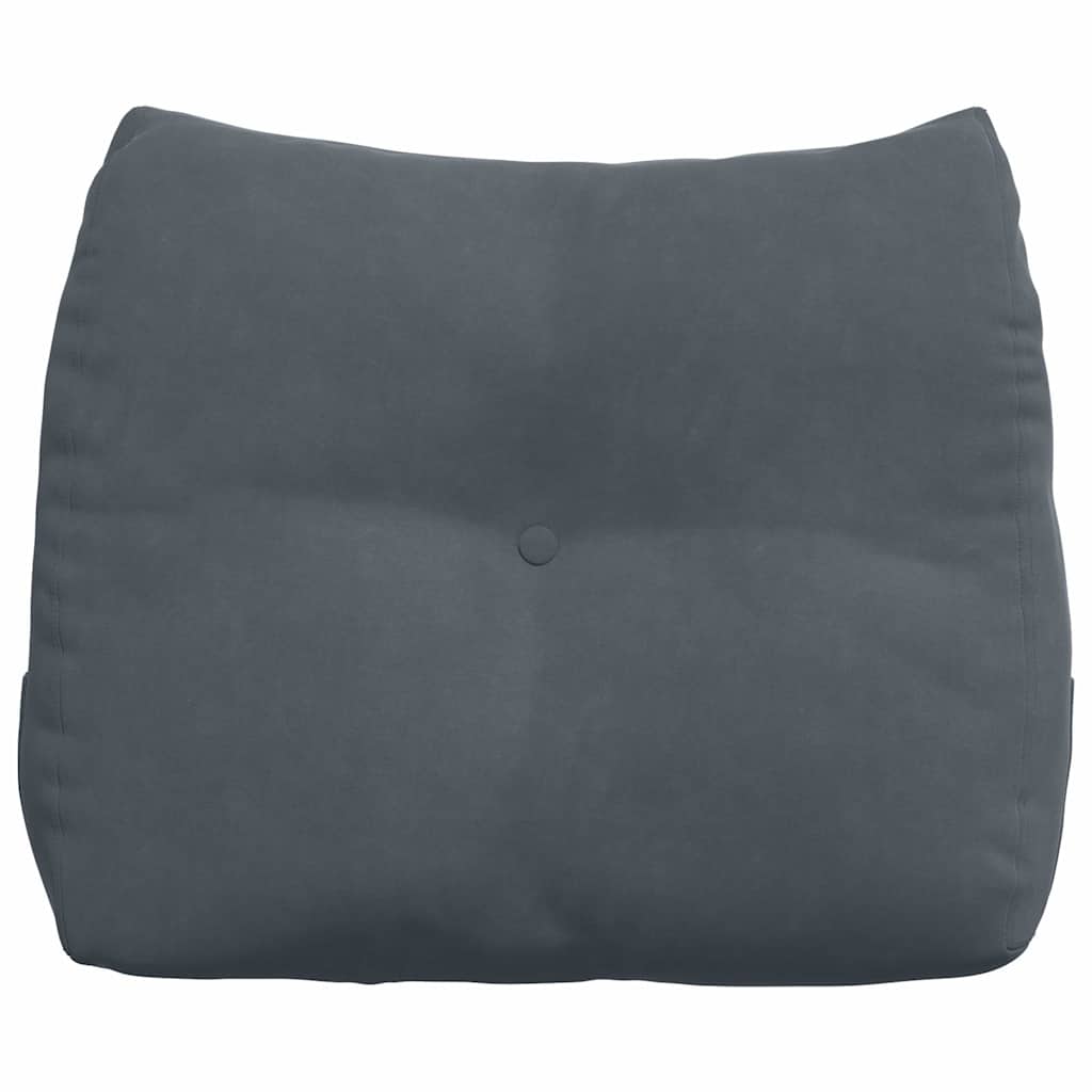 vidaXL Poduszka na plecy Ciemnoszary 60 x 24 x 50 cm Aksamit