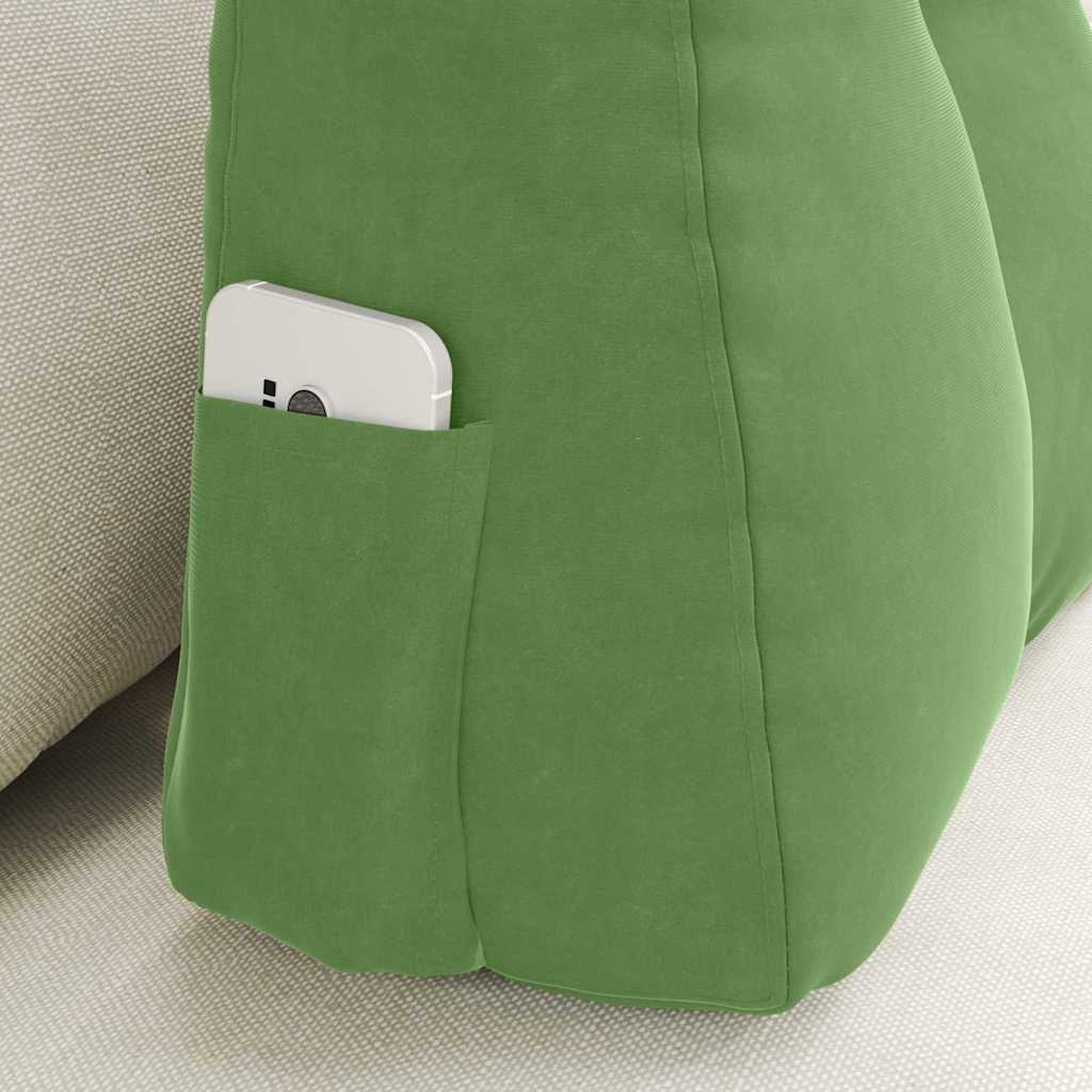 vidaXL Poduszka na plecy Jasnozielony 60 x 24 x 50 cm Aksamit
