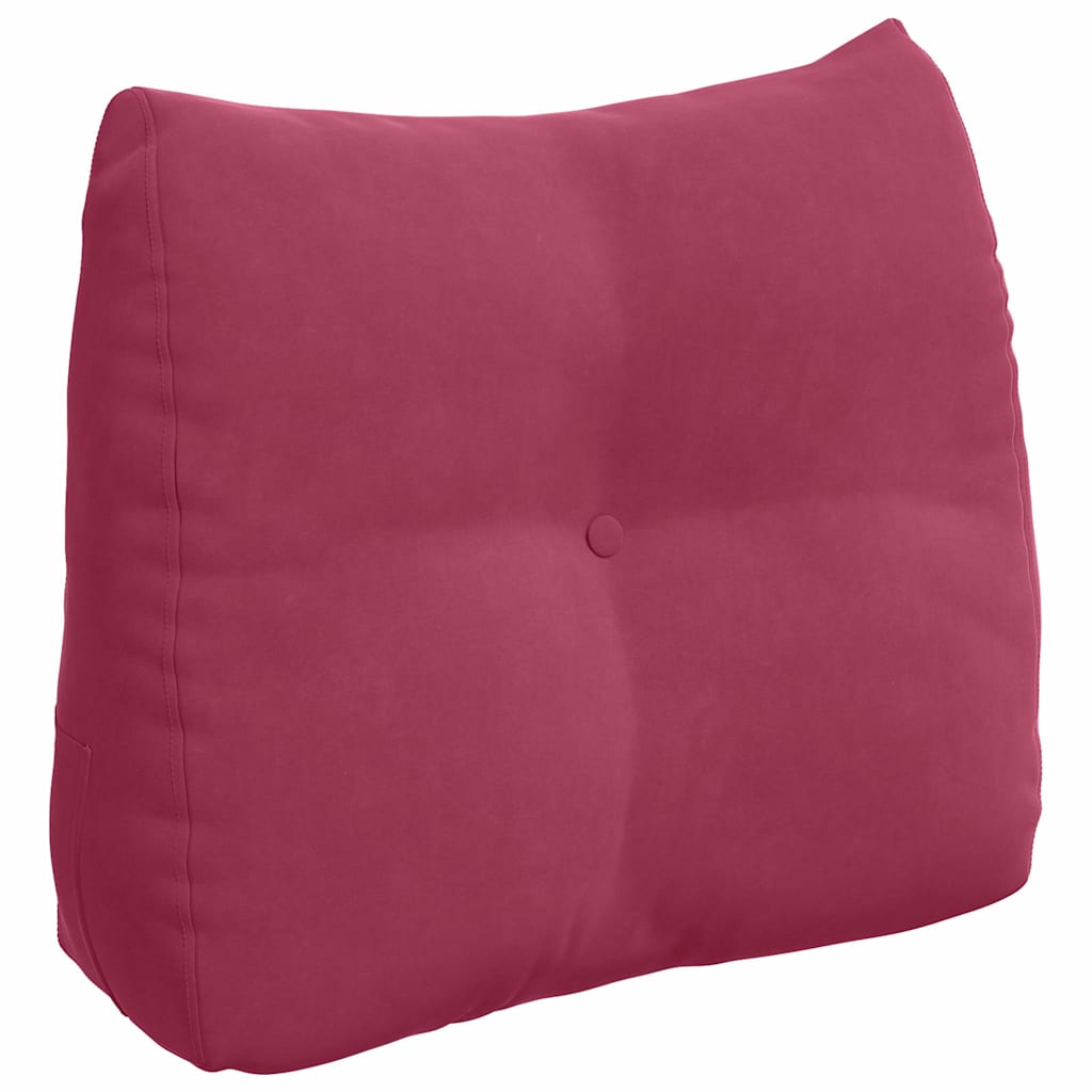 vidaXL Poduszka na plecy Czerwone wino 60 x 24 x 50 cm Aksamit