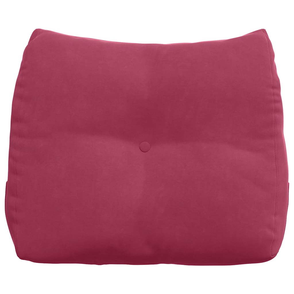 vidaXL Poduszka na plecy Czerwone wino 60 x 24 x 50 cm Aksamit