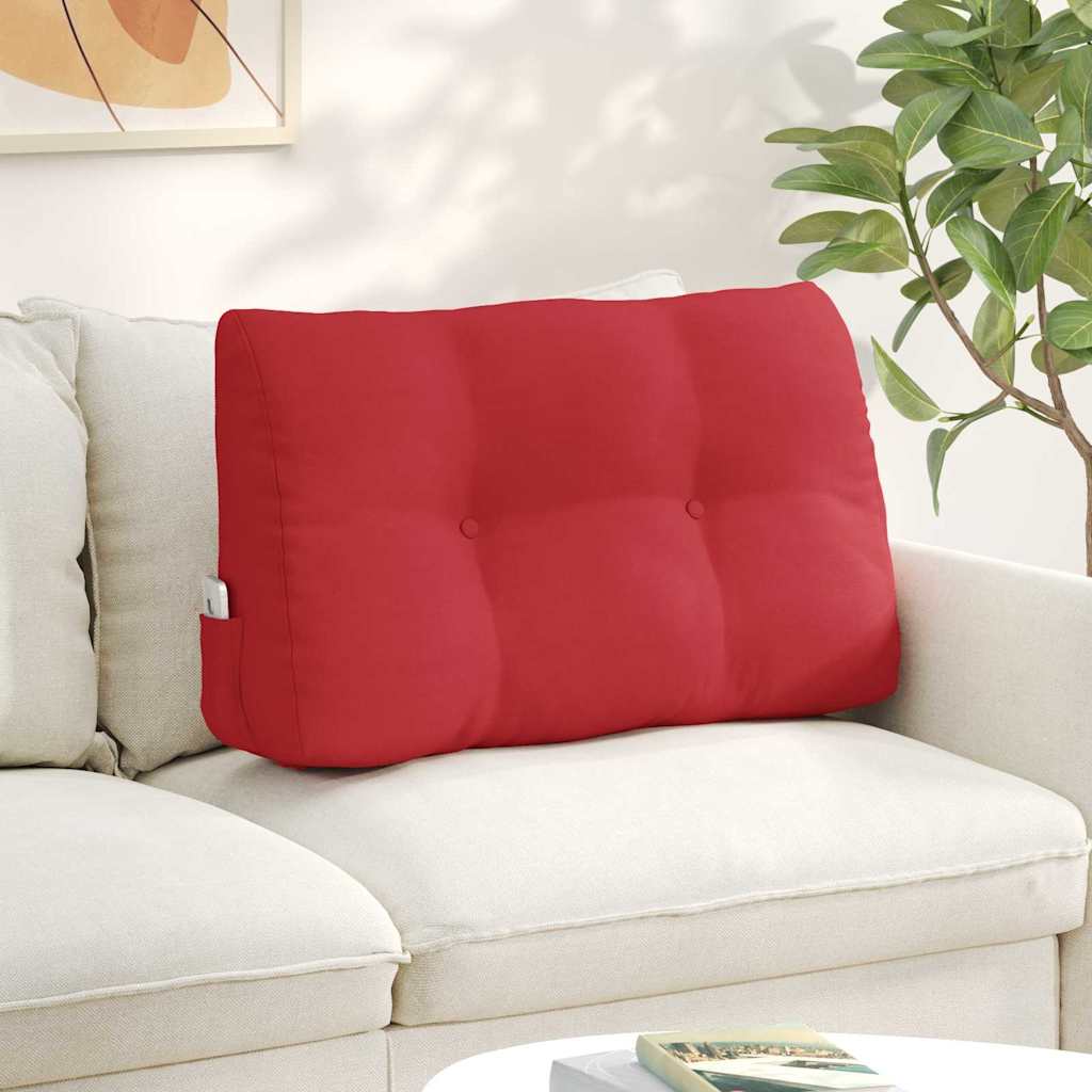 vidaXL Poduszka na plecy Czerwony 80 x 24 x 50 cm tkanina
