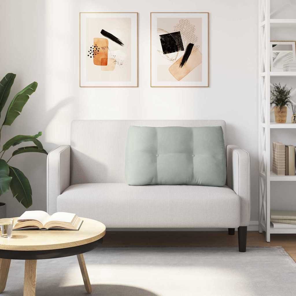 vidaXL Poduszka na plecy Jasnoszary 80 x 24 x 50 cm Aksamit