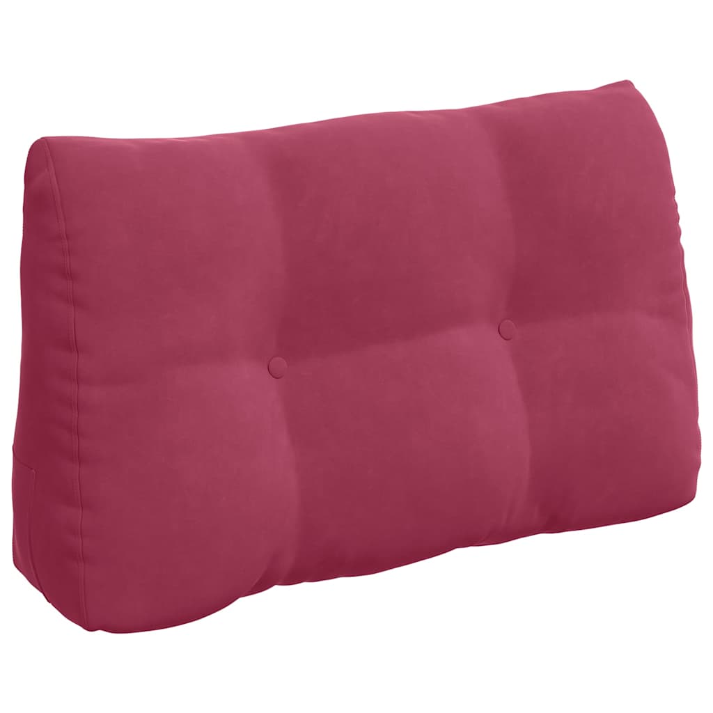 vidaXL Poduszka na plecy Czerwone wino 80 x 24 x 50 cm Aksamit