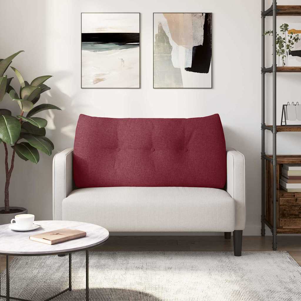 vidaXL Poduszka na plecy Czerwone wino 100 x 24 x 50 cm tkanina