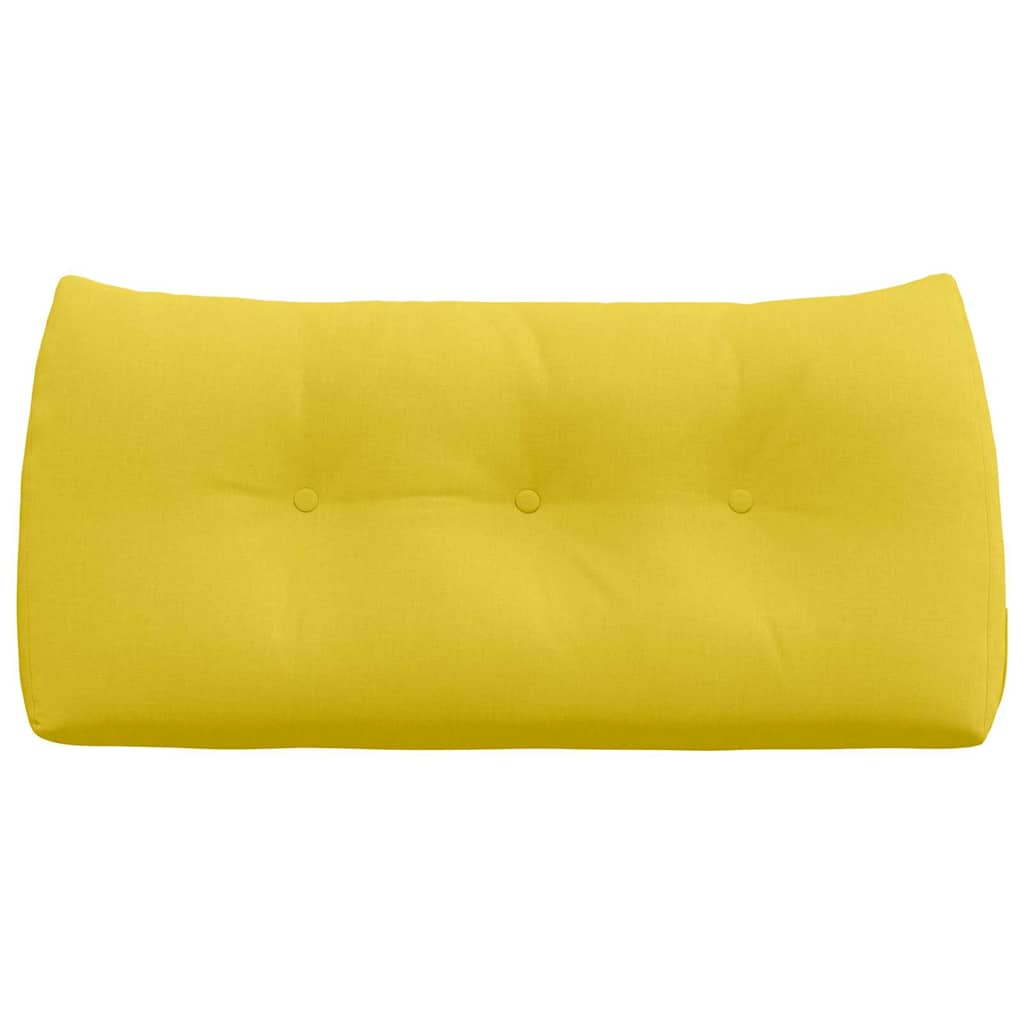 vidaXL Poduszka na plecy Jasnożółty 100 x 24 x 50 cm tkanina