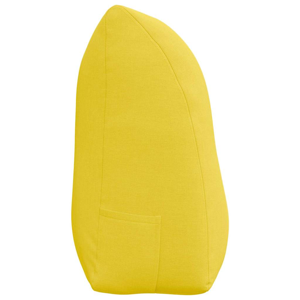 vidaXL Poduszka na plecy Jasnożółty 100 x 24 x 50 cm tkanina