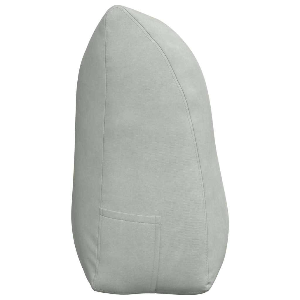 vidaXL Poduszka na plecy Jasnoszary 100 x 24 x 50 cm Aksamit