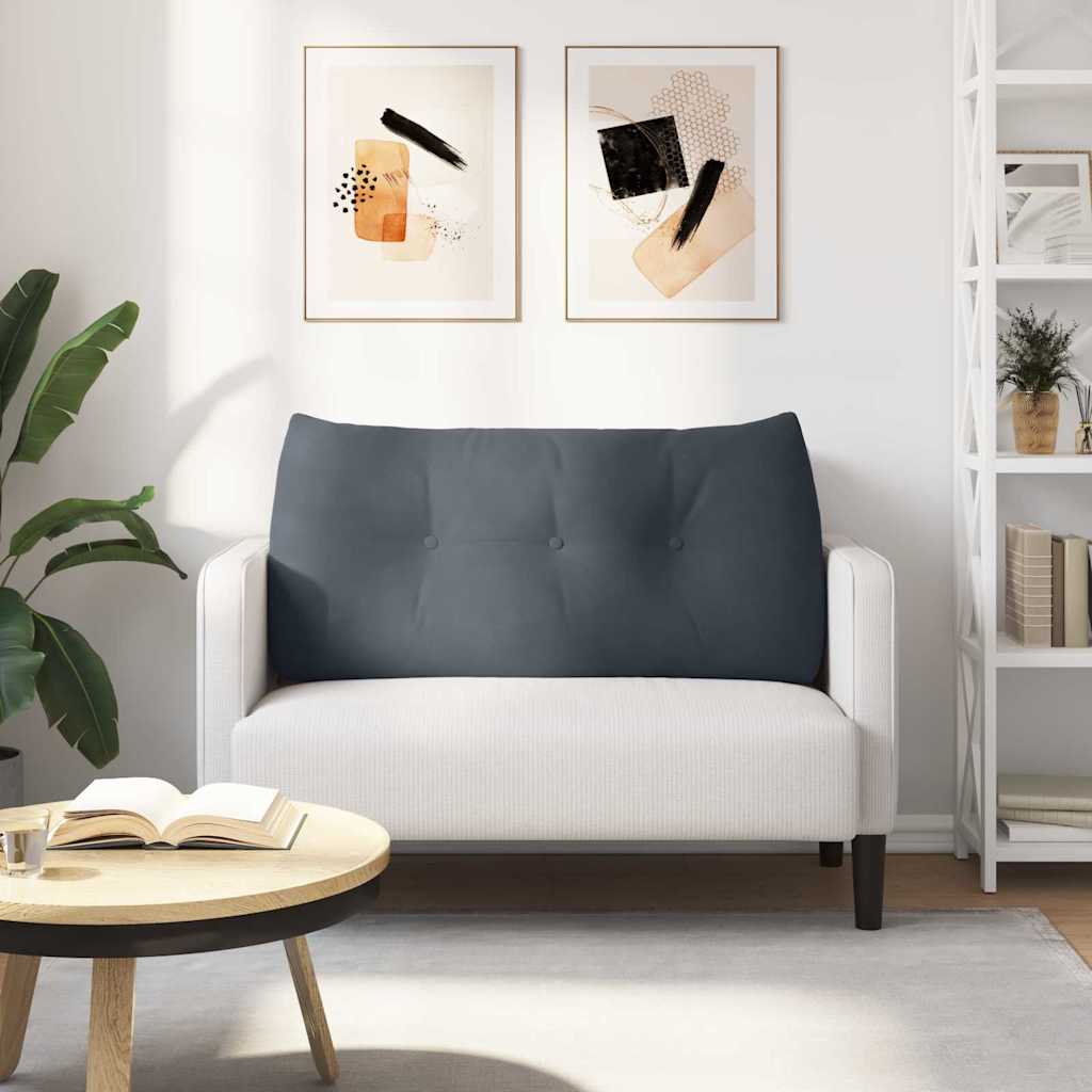 vidaXL Poduszka na plecy Ciemnoszary 100 x 24 x 50 cm Aksamit