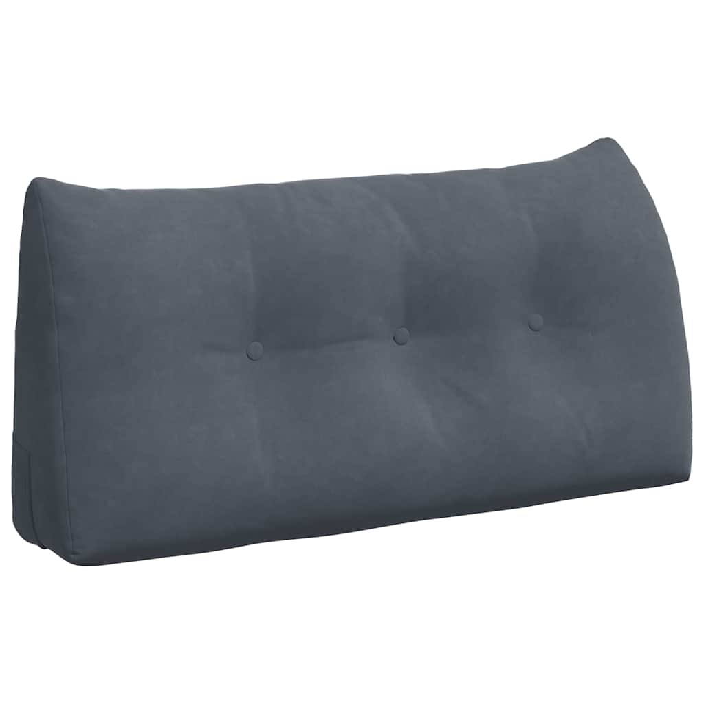 vidaXL Poduszka na plecy Ciemnoszary 100 x 24 x 50 cm Aksamit