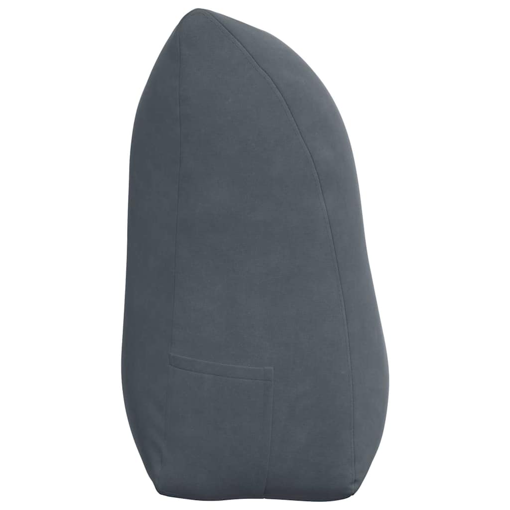 vidaXL Poduszka na plecy Ciemnoszary 100 x 24 x 50 cm Aksamit