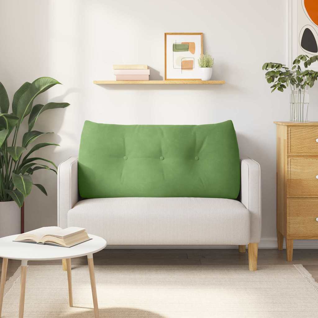 vidaXL Poduszka na plecy Jasnozielony 100 x 24 x 50 cm Aksamit