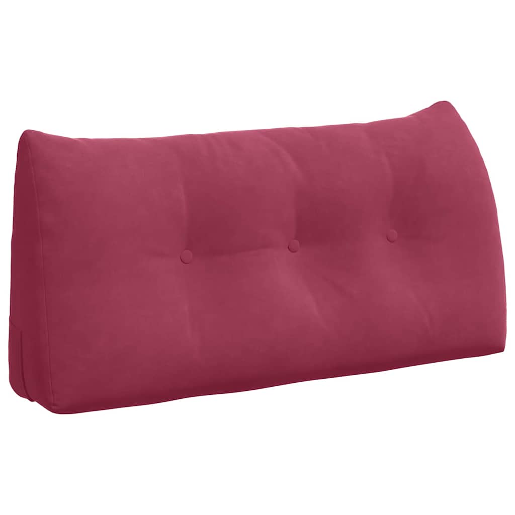 vidaXL Poduszka na plecy Czerwone wino 100 x 24 x 50 cm Aksamit