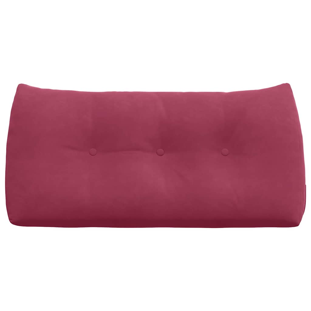 vidaXL Poduszka na plecy Czerwone wino 100 x 24 x 50 cm Aksamit