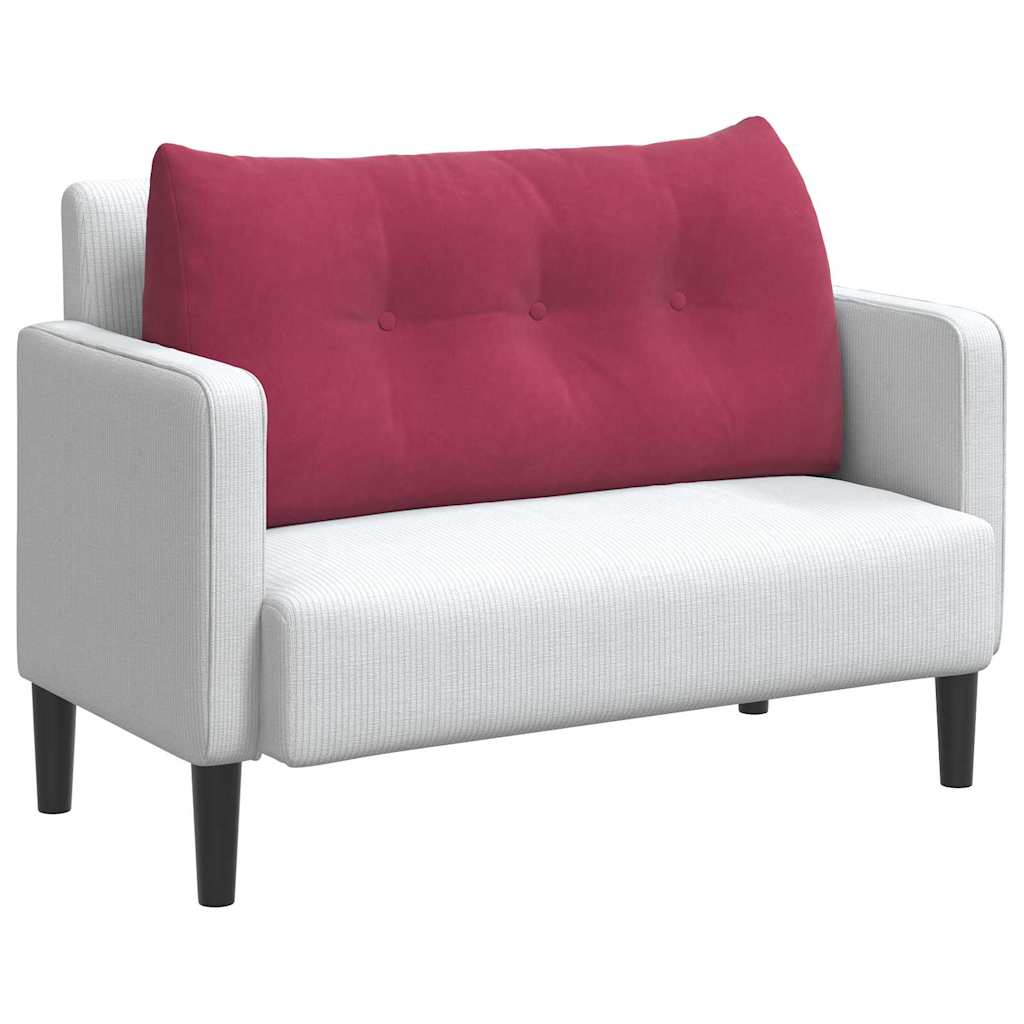 vidaXL Poduszka na plecy Czerwone wino 100 x 24 x 50 cm Aksamit