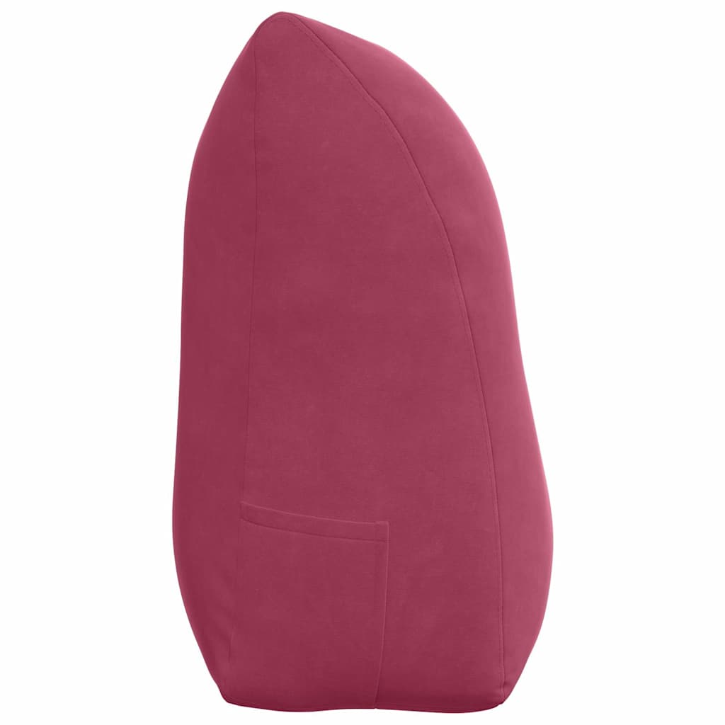vidaXL Poduszka na plecy Czerwone wino 100 x 24 x 50 cm Aksamit