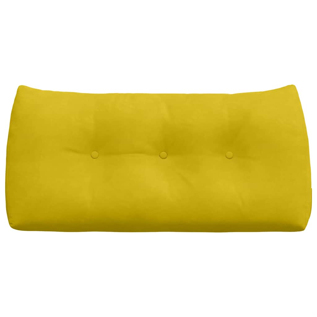 vidaXL Poduszka na plecy Żółty 100 x 24 x 50 cm Aksamit