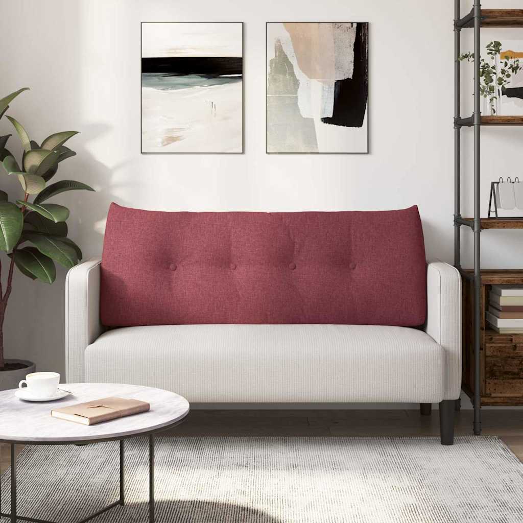 vidaXL Poduszka na plecy Czerwone wino 120 x 24 x 50 cm tkanina