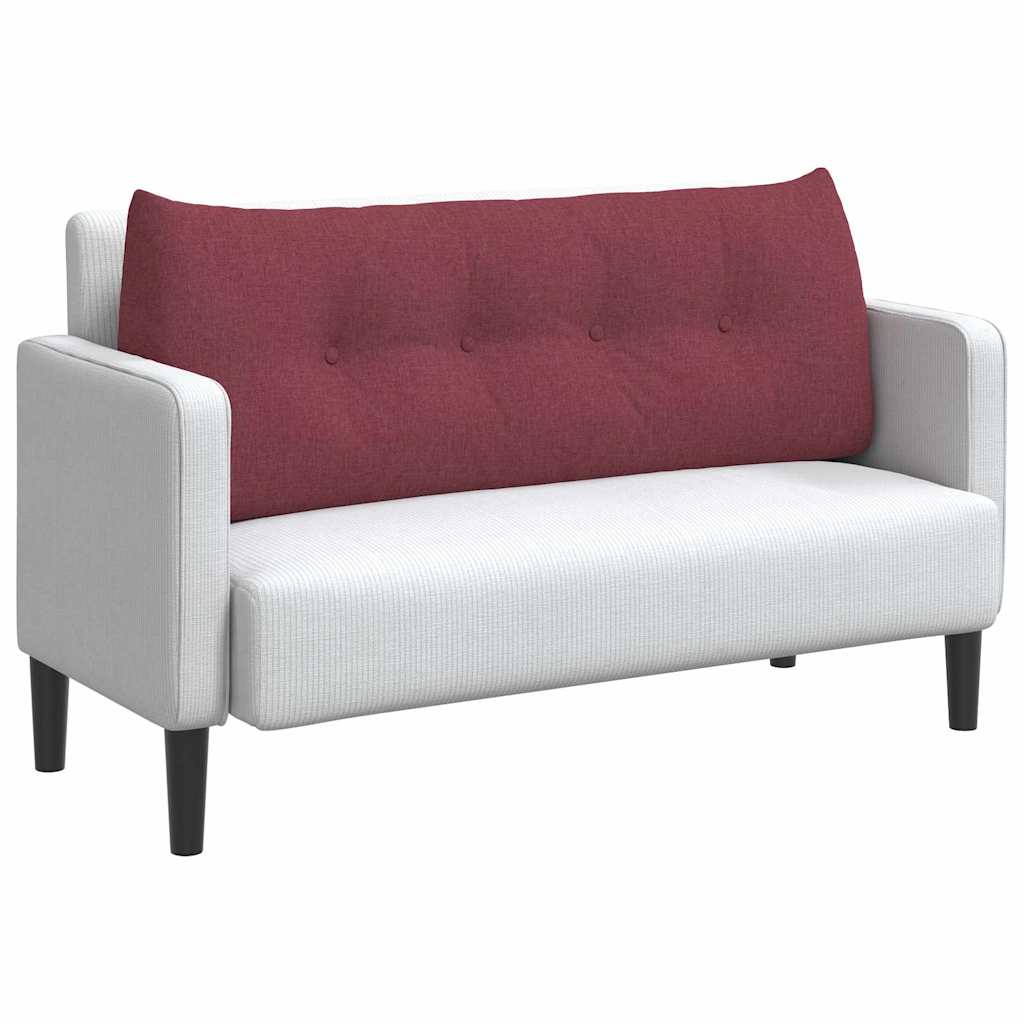 vidaXL Poduszka na plecy Czerwone wino 120 x 24 x 50 cm tkanina