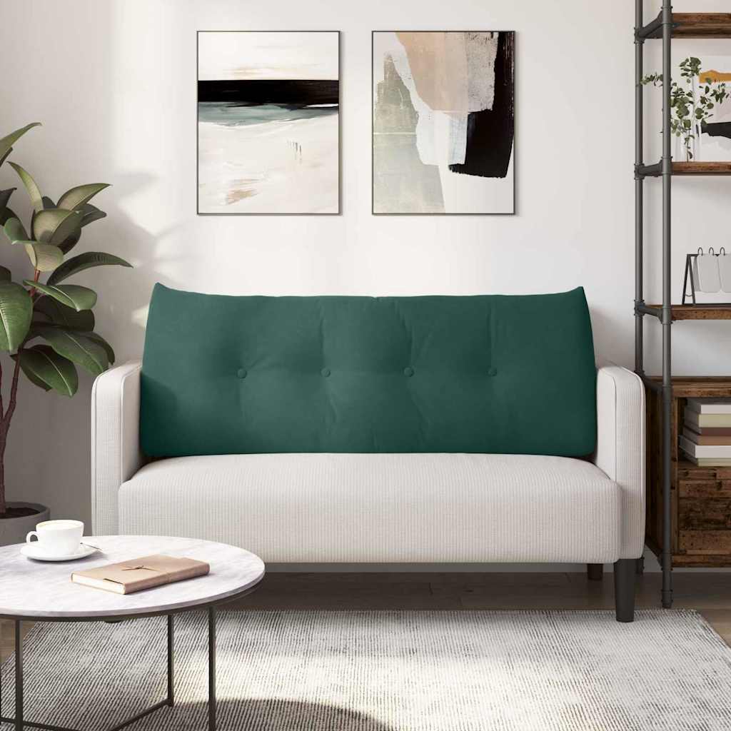 vidaXL Poduszka na plecy Ciemna zieleń 120 x 24 x 50 cm Aksamit