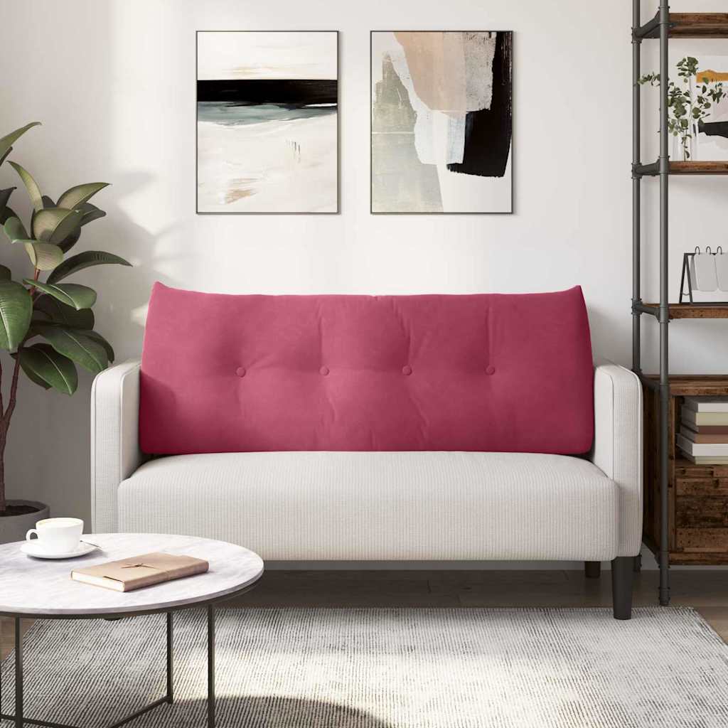 vidaXL Poduszka na plecy Czerwone wino 120 x 24 x 50 cm Aksamit