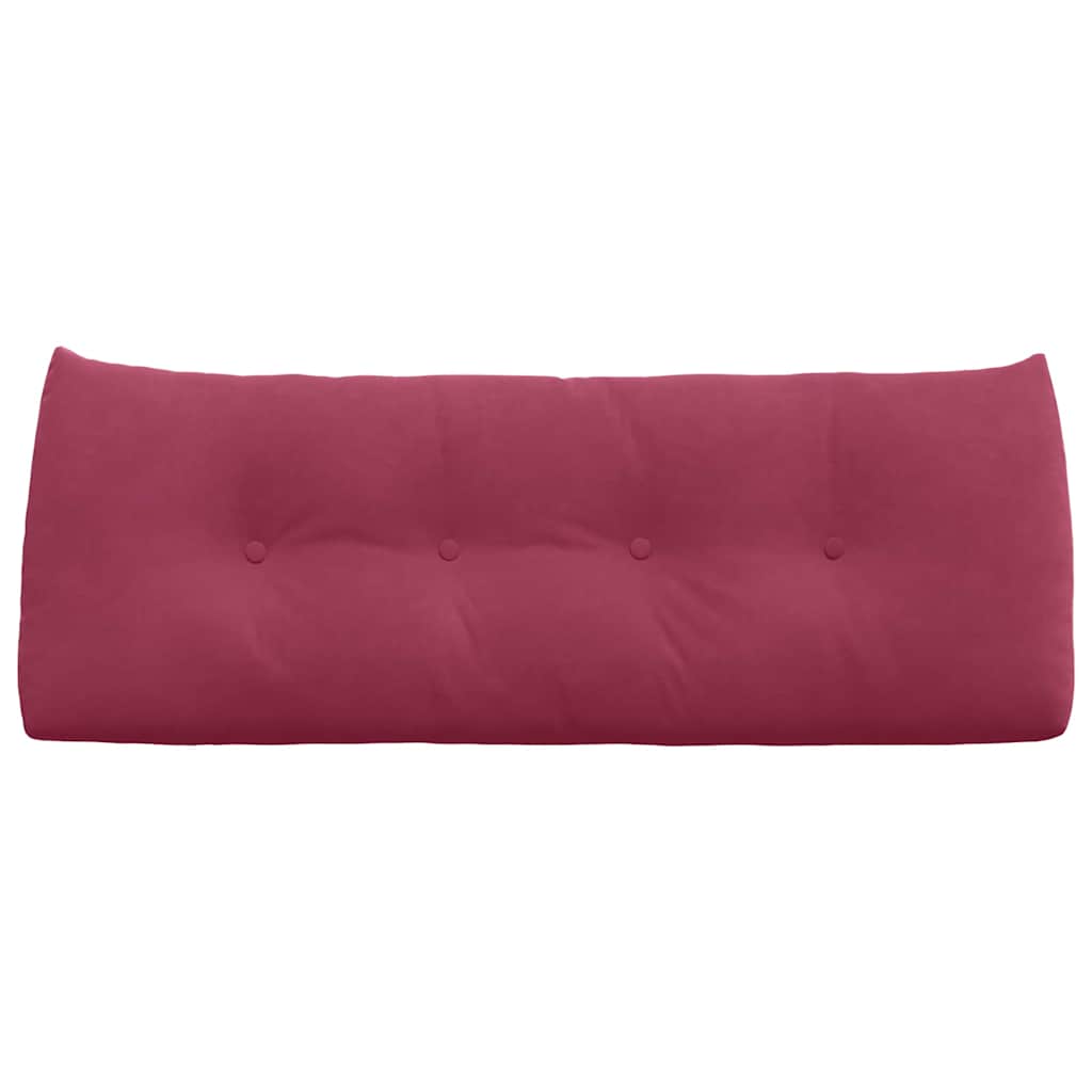 vidaXL Poduszka na plecy Czerwone wino 120 x 24 x 50 cm Aksamit